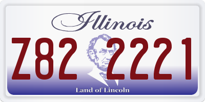 IL license plate Z822221