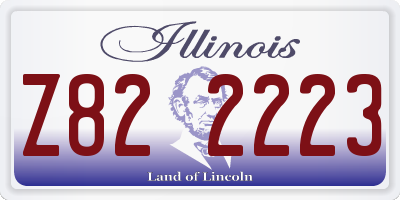 IL license plate Z822223