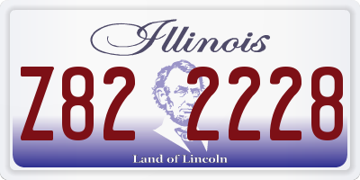 IL license plate Z822228