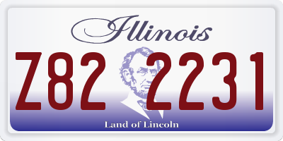 IL license plate Z822231