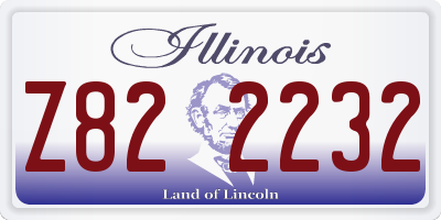 IL license plate Z822232