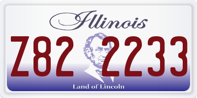 IL license plate Z822233