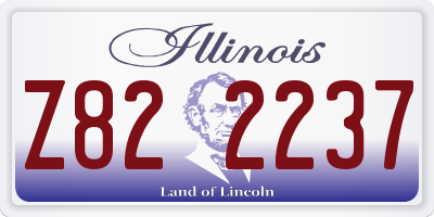 IL license plate Z822237