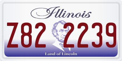 IL license plate Z822239