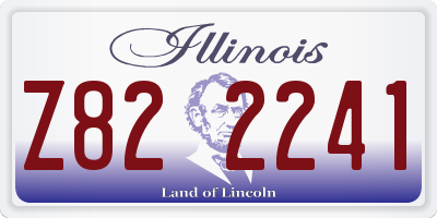 IL license plate Z822241
