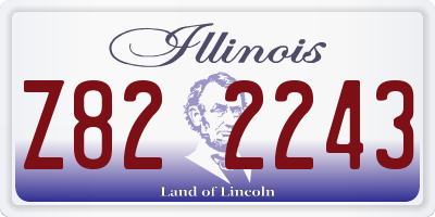 IL license plate Z822243