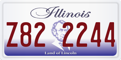 IL license plate Z822244
