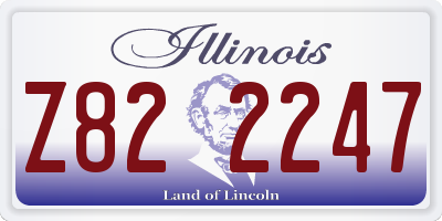 IL license plate Z822247
