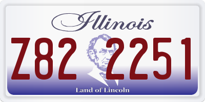 IL license plate Z822251