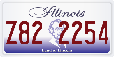 IL license plate Z822254