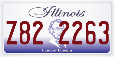 IL license plate Z822263