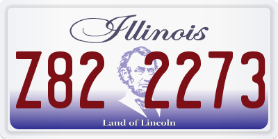 IL license plate Z822273