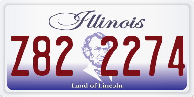 IL license plate Z822274