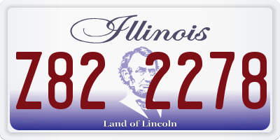 IL license plate Z822278