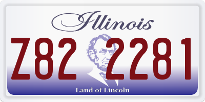 IL license plate Z822281