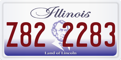 IL license plate Z822283