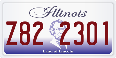 IL license plate Z822301