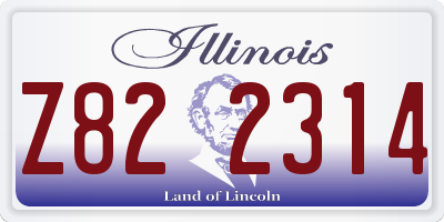 IL license plate Z822314