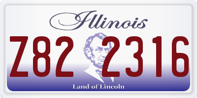 IL license plate Z822316