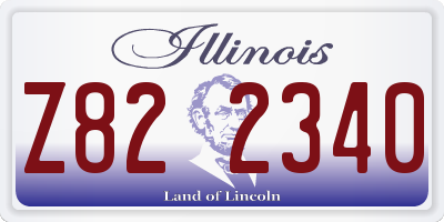 IL license plate Z822340