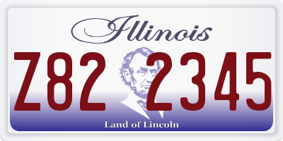 IL license plate Z822345