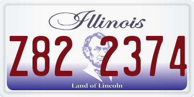 IL license plate Z822374