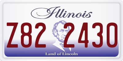 IL license plate Z822430