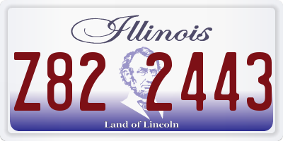 IL license plate Z822443