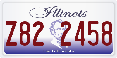 IL license plate Z822458