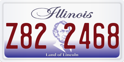 IL license plate Z822468
