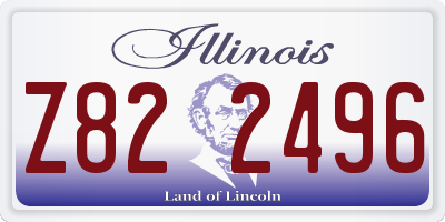 IL license plate Z822496