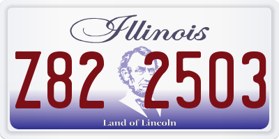 IL license plate Z822503