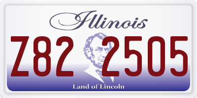 IL license plate Z822505