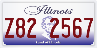 IL license plate Z822567