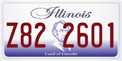 IL license plate Z822601