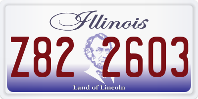 IL license plate Z822603