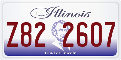 IL license plate Z822607