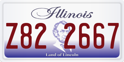 IL license plate Z822667