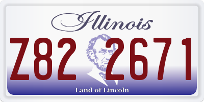 IL license plate Z822671