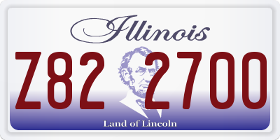 IL license plate Z822700