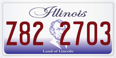IL license plate Z822703