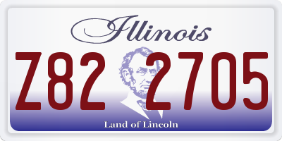 IL license plate Z822705