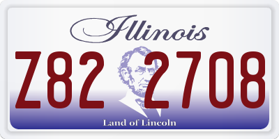 IL license plate Z822708