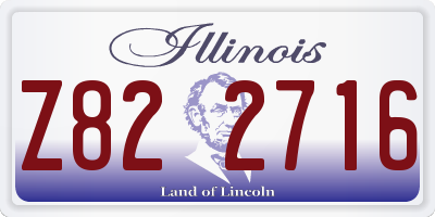 IL license plate Z822716