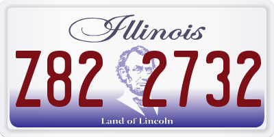 IL license plate Z822732