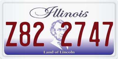IL license plate Z822747