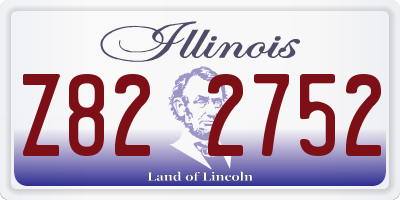 IL license plate Z822752