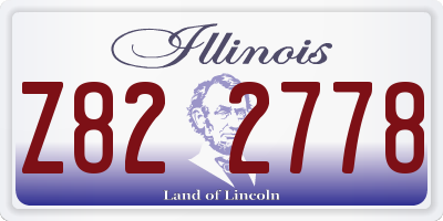 IL license plate Z822778