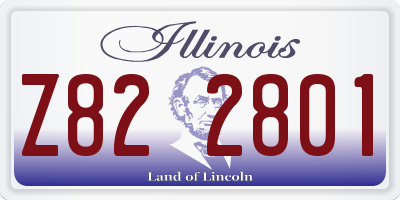 IL license plate Z822801