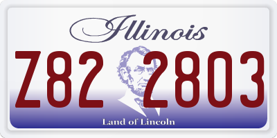 IL license plate Z822803
